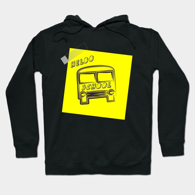 school bus Hoodie by Ahmed ALaa